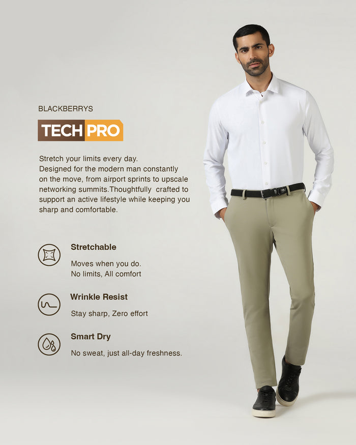 White TechPro Solid Shirt - Shephard