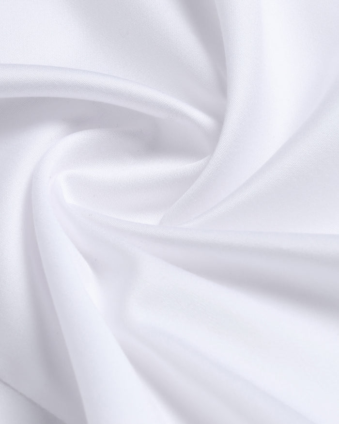White Unwrinkle Solid Shirt - Sailor