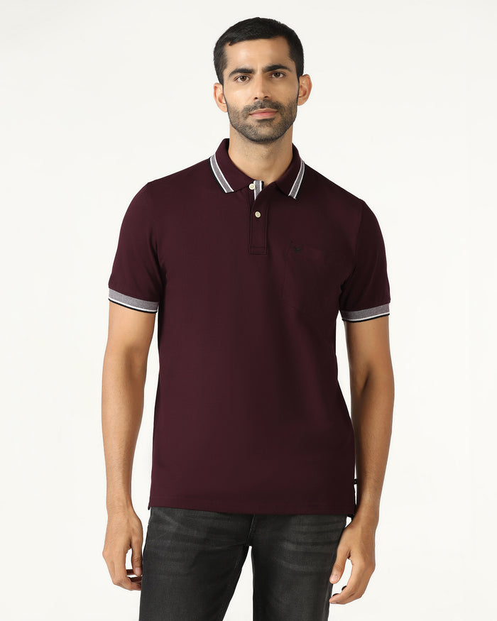 Wine Solid T-Shirt - Taurus