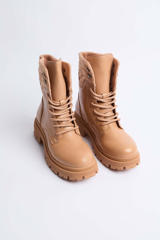 Women  Shoes Half Boot Brown