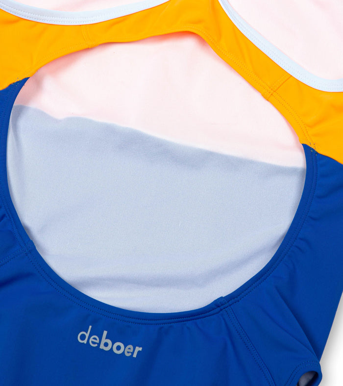 women's active back polo sunrise/savoy - deboer swim